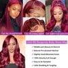 MISSJAY Burgundy Lace Front Wigs Human Hair 22 Inch Body Wave Lace Front Wigs Human Hair13x4 Hd Lace Front Wigs Human Hair Wine Red 180 Density Glueless HD Lace Frontal Wigs Human Hair