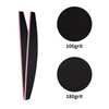 LNAUJS 3 Pack 100/180 Grit Nail Files, Reusable Black Half Crescent Shape Nail Buffer Tools