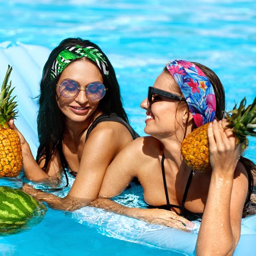 10 Pcs Women's Headbands Beach Boho Headbands Summer Hawaii Knotted Headbands Elastic Turban Head Wrap Floral Vintage Headband Bohemian Twisted Criss Yoga Hair Band Accessories for Girl and Women