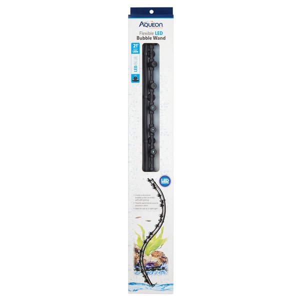 Aqueon Fish Tank Aquarium Flexible LED Accent Light and Bubble Wand, Blue, 21 Inch