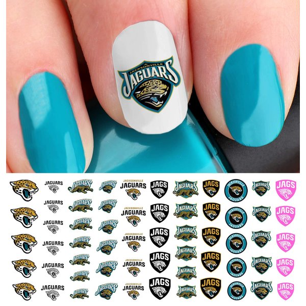 Sports Team for Jacksonville, FL Waterslide Football Nail Art Decals - Salon Quality!