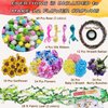 WUBOMJIO Flower Crowns Craft Kit, Make Your Own 12 PCs Flower Crowns Garland Handmade Arts and Crafts for Kids, DIY Fairy Flower Headbands and Bracelets,Hair Accessories Gift for Girls/Teens/Women