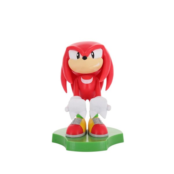 Exquisite Gaming: Holdems: SEGA - Knuckles - Earbud & Phone Holder, Cable Guys Stand, Mini Collectibles with a Twist, Classic Sonic, Licensed Figure