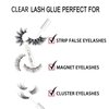 Clear Eyelash Glue Super Strong Hold Eyelash Adhesive Waterproof Eyelash Glue Sensitive Eyes Lash Glue for False Lashes 0.18 oz