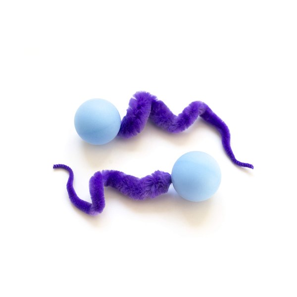 Dezi Roo Interactive Cat Toy Wiggly Pong Ball 2 Pack