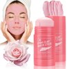 2 PCS Rose Clay Stick Mask for Face, Pore Mask,Blackhead Remover with Kaolin Clay & Rose Extract ,Poreless Deep Cleanse Mask Stick for Purifying,Moisturizing,Oil Control Reduce for Women and Men
