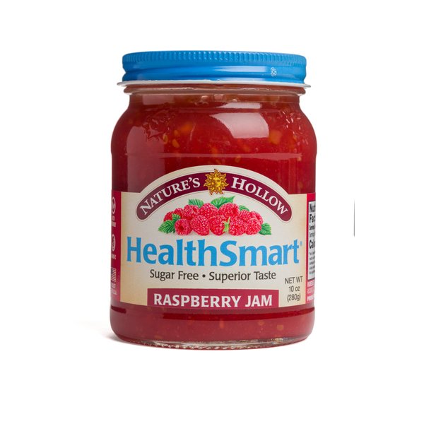 Nature's Hollow Raspberry Jam: Sugar Free Jam and Preserves, Low Cal, Non GMO, Keto Jam, Vegan, Gluten Free, and Diabetic Friendly - Sugar Free Jelly - 10oz