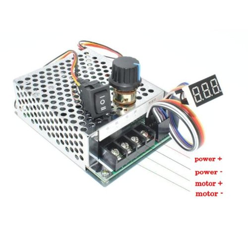 TKXEC Adjustable Digital display 10-55V 60A PWM DC Brushed Motor Speed Controller Switch Control 12V 24V 36V 48V Forward Brake Reverse For power wheels regulation (60A PWM)