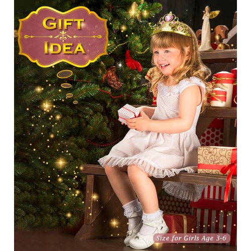 Princess Crowns Tiara for Little Girls, BIBUTY Toddler Girl Tiara Crown Princess Dress Up Accessories, Birthday Crown Tiara Princess Jewelry Set, Costume Set Toy Gift for 3 4 5 6 Year Old Toddler Girl