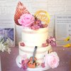 Guitar Cake Toppers Pink Music Note Flower Birthday Cake Decorations for Kid Girl Women Music Boho Theme Party Guitar Musician Rock Theme Party Supplies