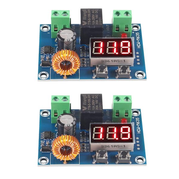 AEDIKO 2pcs XH-M609 DC Voltage Protection Module 12-36V Digital Display Over-Discharge Circuit Protection Module