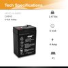 Casil 6 Volt 4 AH Rechargeable SLA AGM Battery for Deer Feeder exit Sign Battery, 6v Battery Power Wheels Battery Replace 6 Volt 4.5 Amp (CA640 (Sealed Lead Acid Battery))