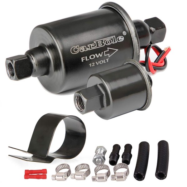 CarBole 12v Universal Electric Fuel Pump 5-9 PSI 30GPH Gasoline and Diesel Fuel Transfer Pump for Carburetor Engine E8012S E8016S EP12S FD0002 (Gold)