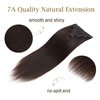 MY-LADY 10 inch Double Weft 100% Remy Human Hair Clip in Extensions Grade 7A Quality Full Head Thick Short Soft Silky Straight 8pcs 18clips for Women Beauty 110g #2 Dark Brown