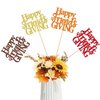 12 Pack Happy Friendsgiving Centerpiece Sticks, Friendsgiving Party Decorations, Fall Theme Thanksgiving Table Toppers Decotations for Happy Thanksgiving Day Theme Birthday Party Decorations Multi