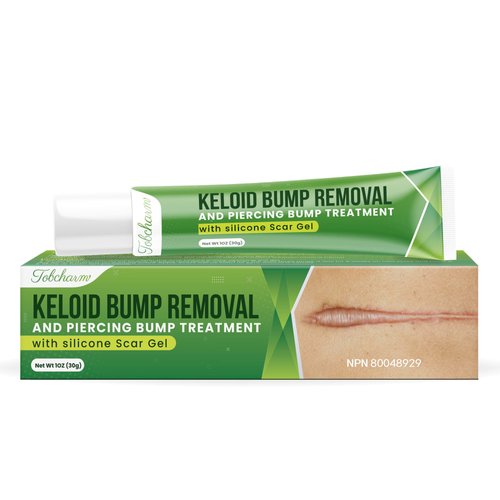 Tobcharm Keloid Bump Removal, Silicone Scar Gel for Keloid Scar Treatment, Acne Scar Treatment, and Scar Cream for Surgical Scars 30g