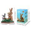 MEIEST Mini Animals Building Blocks Set,Land Animal Themed Collection Construction Building Bricks Toy,Cute Home Decors,6+(Rabbit)
