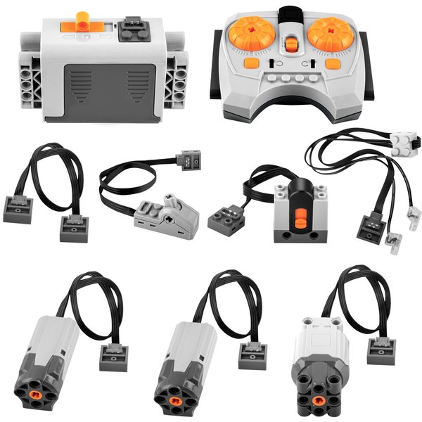 JiaoJiRen 9-in-1 Motor Kit Compatible with Lego Technic Motor Power Set with Powerful Motors & Remote Control Comprehensive Technic Motor Kit for Building Block Toys
