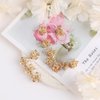 12PCS Small Flower Hair Clips for Women, Gold Flower Hair Claw Clips, Mini Gold Claw Clips for Hair, Tiny Metal Flower Hair Clips, Mini Gold Flower Claw Clips Hair Accessories for Women Girls