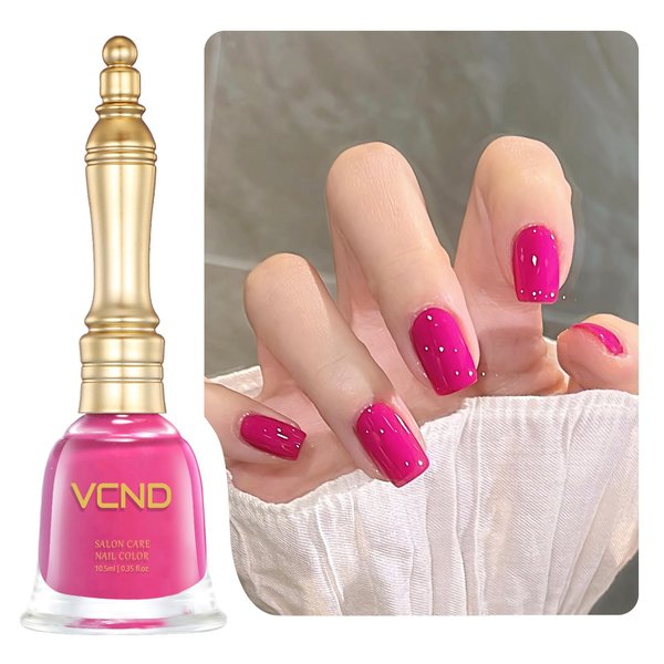 VCND Hot Pink Quick-Dry Nail Polish,(0.35fl.oz-10.5ml) Long Lasting Nail Polish No Uv Light, Perfect for Beginners And DIY at Home，A Gift For Ladies