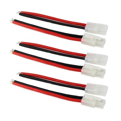 FLY RC 3Pairs Tamiya Battery Connectors Male & Female 14awg 10cm for RC Car Lipo Battery Charge