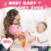 AWOTOY Baby Toys 0 to 12 Months, Musical Stuffed Animal Activity Soft Toys with Multi-Sensory Crinkle, Rattle and Textures,Infant Tummy Time Toys for Newborn Girls, Seahorse, Pink