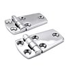 Mxeol Boat Shortside Hinge Flush Hatch Compartment Hinges Stainless Steel Five Holes Boat Door Hinges 3" x 1-1/2" W/Screws Pair