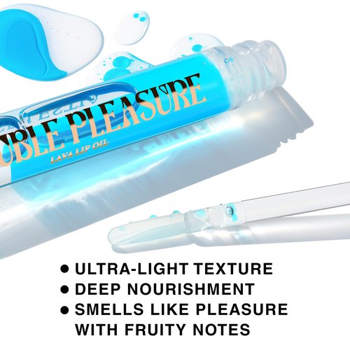 SELESTIA BEAUTY Lip Oil Double Pleasure - Moisturizing and Softening Glow Lip Oil - Hydrating Lip Glow Oil - Lip Gloss Oil with Silicone Applicator (Skinny-Dipping)