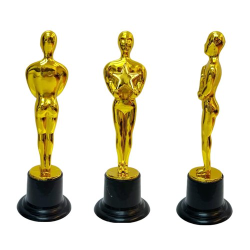 GiftExpress 12-Pack 6" Gold Award Trophy, Award Statues, Oscar Statues Trophies for Award Ceremony, Appreciation Gift