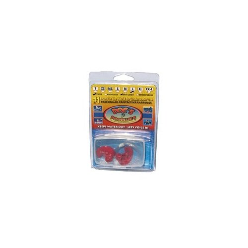 Doc's Proplugs Vented Ear Plug Red w/Leash Size Medium