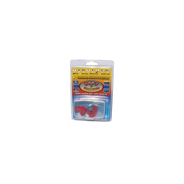 Doc's Proplugs Vented Ear Plug Red w/Leash Size Medium