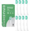 Brushmo Replacement Toothbrush Heads Compatible with Philips Sonicare Electric Toothbrush, White, 8 Pack
