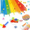 Straw Constructor Toys STEM Building Toys 600Pcs Straw Toy Interlocking Plastic Toys Engineering Toys Thin Tube Blocks Toy Educational Toy Kit for 3 4 5 6 7 8 Years Kids Toy for Boys and Girls