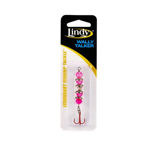 Lindy Wally Talker Ice Fishing Lure for Walleye, Pink, 1/4 oz