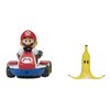Super Mario Spin Out Mariokart Mario Racer Vehicle with 360 Spins, Wind Up and Go! Includes One 2.5” Mario Action Figure