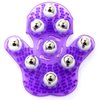 Kioer Deep Tissue Massage Roller Glove for Neck, Chest, Foot, Hamstrings, Thighs, and Full Body Care 9 360-degree-roller Metal Roller Ball Beauty Body Care (Purple)