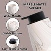 12Oz Foam Hand Soap Dispenser - Modern Ceramic Foaming Soap Dispenser with Easy-to-Press Pump, Reusable and Refillable Liquid Dish Soap Dispensers for Bathroom & Kitchen, Marble Brown