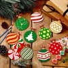 Cinnvoice 60 Pcs Wood Christmas Crafts for Kids DIY Paint Xmas Ornaments Blank Unfinished Wooden Cutouts Shapes Slices Hanging Embellishment for Christmas Tree Holiday Party Decor(Ball)
