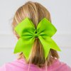 Cheer Bows Orange Cheerleading Softball - Gifts for Girls and Women Team Bow with Ponytail Holder Complete your Cheerleader Outfit Uniform Strong Hair Ties Bands Elastics by Kenz Laurenz (13)