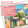 ZAYOUAU 400 Sheets Watercolor Paper Bulk, 5 x 7 inch 300 GSM Cotton White Cold Press Art Painting Paper for Kids, Beginning Academy Artist Loose Drawing Paper Watercolors Sketch Acrylic Painting