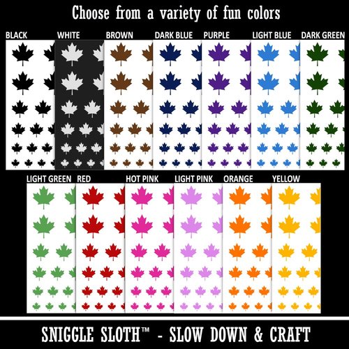 Canada Maple Leaf Temporary Tattoo Water Resistant Fake Body Art Set Collection - Light Blue (One Sheet)