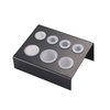 Tattoo Ink Cup Holder,5pcs 7 Holes Stainless Steel Tattoo Pigment Ink Cup Caps Holder Stand Pigment Cup Cap Container Holder Stand for Tattoo Ink Cups Caps(Black)