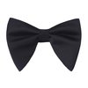 Lovacely Mens Oversized Satin Silk Bow Tie Solid Color Formal Tuxedo Big Bowtie Satin Black