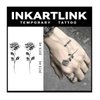 INKARTLINK Tattoo Tech, 3 Sheets Small Semi Permanent Tattoo, Adult Art Design Temporary Tattoos, Lasts 1-2 Weeks, Waterproof, Realistic Look, No Adhesive, No Reflection (Roses)