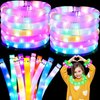 12 PCS Light up Glow Sticks for Kids 4-8-12, Christmas Decorations Bulk Party Pack Glow Bracelets Necklaces for Toddlers, Glow in The Dark Party Supplies, New Years Eve Dancing Camping Decorations