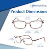 In Style Eyes Enda Middle - Italian Design Bifocal Magnification Reading Glasses - Wired Metal Frame, Non-Polarized Lens - Pewter - 1.5x