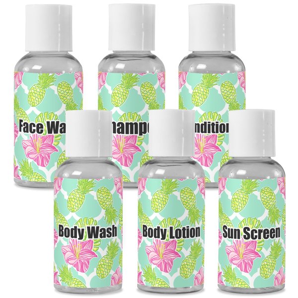 YouCustomizeIt Personalized Preppy Hibiscus Travel Bottles