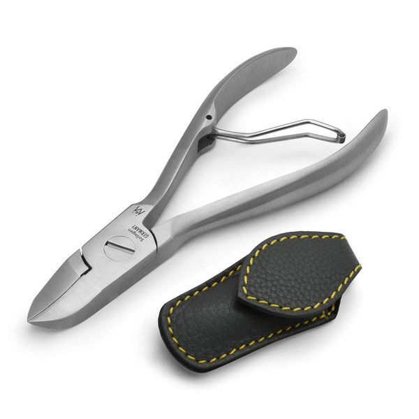 Fingernail and Toenail Nippers in Leather Case FINOX Surgical Stainless Steel Pedicure Nail Clippers German Toe Nail Cutter GERmanikure Solingen p126