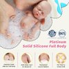 Vollence 7" Sleeping Micro Full Body Silicone Doll Boy Eye Closed Anatomically Correct with Feed Kit Accessories & Gift Box for Kids 3+ Or Reborners Collection - Boy