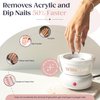 Willowash Electric Nail Soaking Bowl, Acetone-Proof Acrylic Remover Kit, Dip Powder Remover for Home Use, Heats for 50% Faster Removal